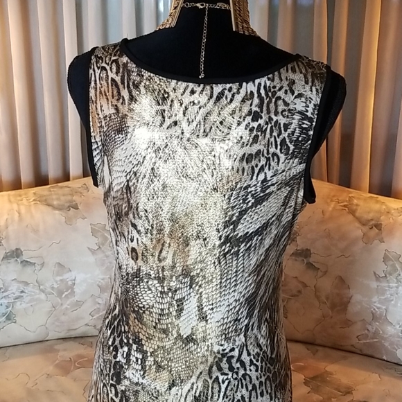 NWOT / Animal Print Sheath Dress by Prelude - Picture 5 of 8
